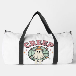 Creep It Real Ghost Disco Halloween Shirt Design_1 Duffle Bag