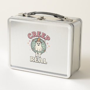 Creep It Real Ghost Disco Halloween Shirt Design_1 Metal Lunch Box