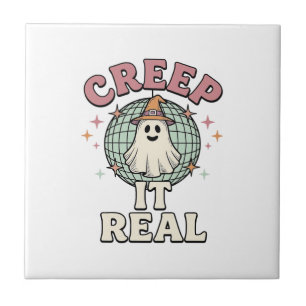 Creep It Real Ghost Disco Halloween Shirt Design_1 Tile
