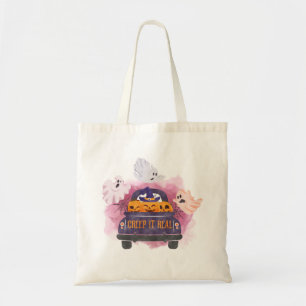 Creep It Real Ghost Pumpkin Scary Halloween Tote Bag