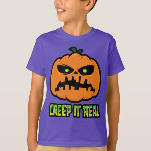 Creep It Real Grumpy Halloween Pumpkin T-Shirt