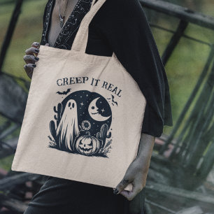 Creep It Real Halloween Ghost Tote Bag