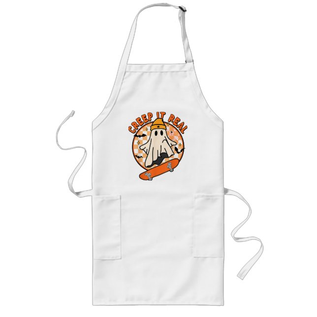  Creep It Real Halloween  Long Apron (Front)