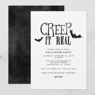 Creep It Real Halloween Party Invitation