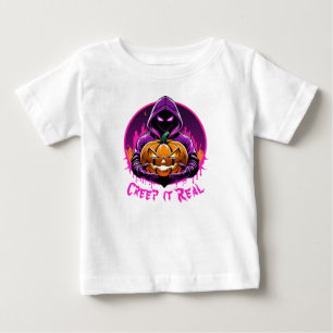 Creep it Real, Horror Halloween illustration Baby T-Shirt