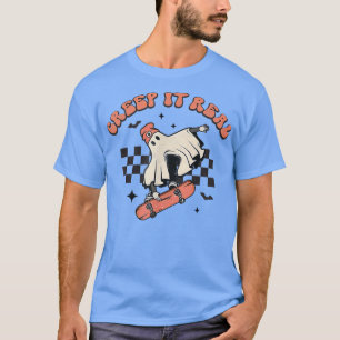 Creep It Real Retro Halloween Ghost Spooky Season  T-Shirt