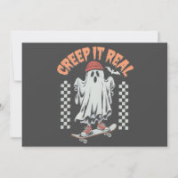 Creep It Real Retro Halloween Skate Ghost