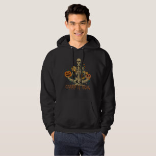 CREEP IT REAL scary Halloween skeleton pumpkin     Hoodie