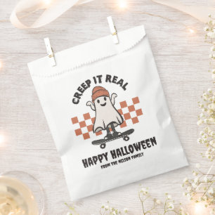 Creep it Real Skateboarding Ghost Happy Halloween Favour Bags
