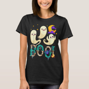 Creep It Real Skateboarding Ghost Retro Halloween T-Shirt