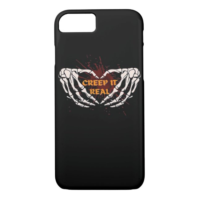 Creep It Real Skeleton Heart Hands Design Case-Mate iPhone Case (Back)