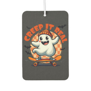 Creep it real Spooky Halloween Ghost Skating Board Car Air Freshener