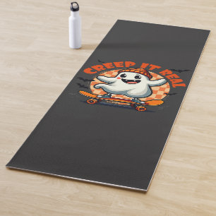 Creep it real Spooky Halloween Ghost Skating Board Yoga Mat