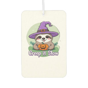 Creep It Slow � Cute Halloween Sloth Shirt with Pu Car Air Freshener