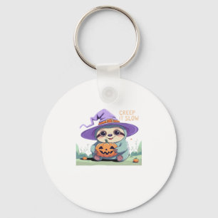 Creep It Slow � Cute Sloth Halloween Shirt  Funny  Key Ring