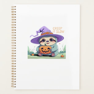 Creep It Slow � Cute Sloth Halloween Shirt Funny Planner