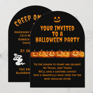 Creep on Over Halloween Party Invitation