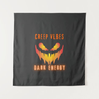 Creep Vibes Dark Energy _ Trendy Horror Streetwear Tapestry