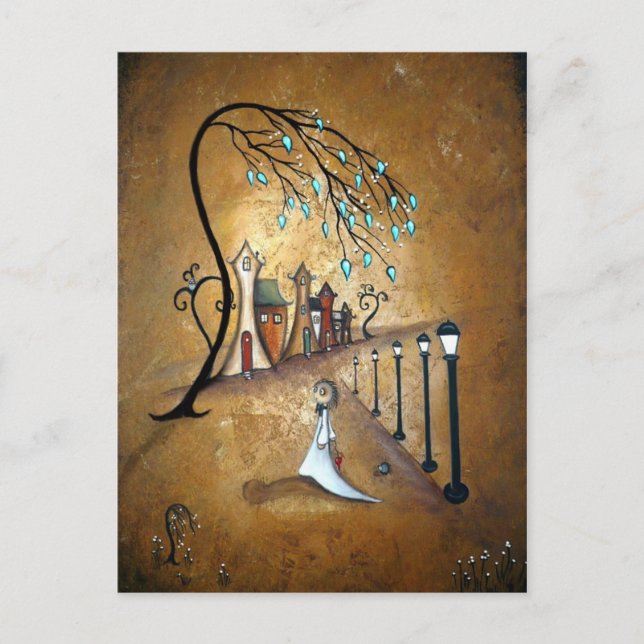 Creeper Village Whimsical Postcard (Front)