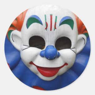 Creepiest Circus Clown Ever ! Classic Round Sticker