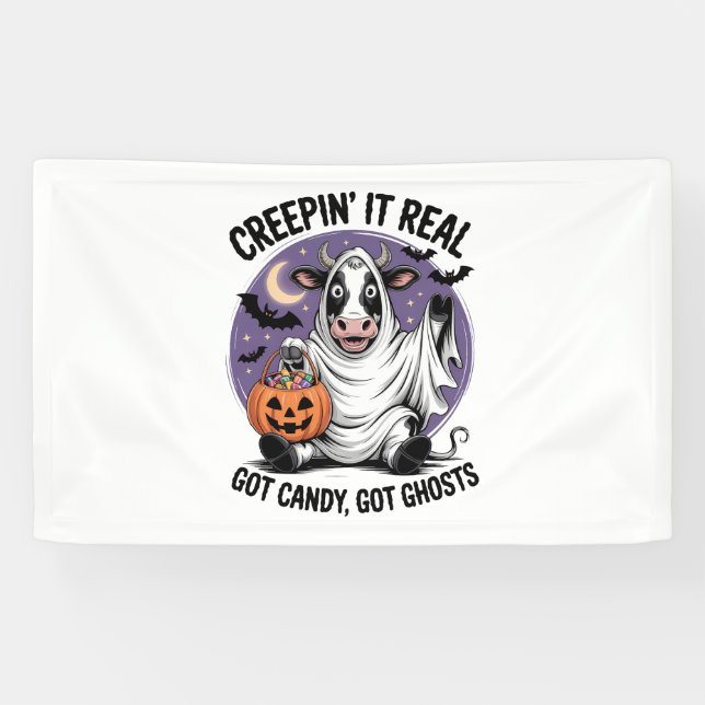 Creepin’ Cow Halloween Banner (Horizontal)