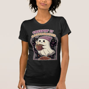 Creepin’ It Caffeinated Halloween Ghost Coffee T-Shirt