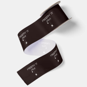 Creepin' It Real Black & White Halloween Spider Satin Ribbon