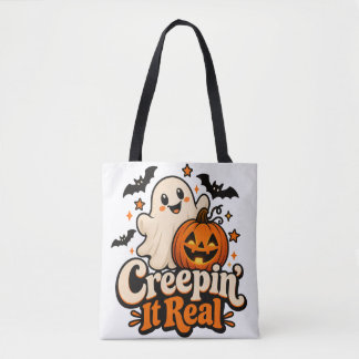 “Creepin’ It Real” Cute Halloween Tote Bag
