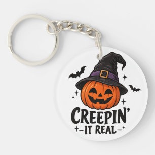 Creepin' It Real Halloween Key Ring
