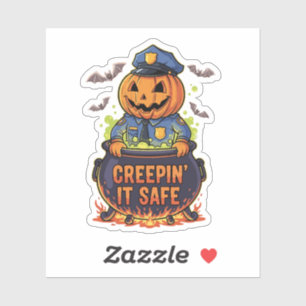 Creepin' It Safe – Funny Ghost Cop Halloween Desig