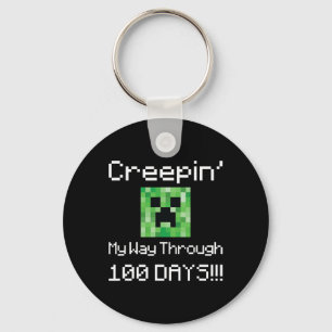 Creepin' My Way Through 100 Days!!! Graphic  Key Ring
