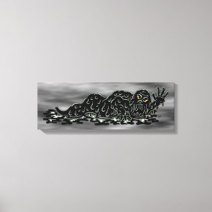 Creeping Slime Hulk Weird Horror Art Canvas Print