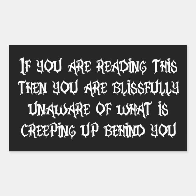 Creeping up rectangular sticker (Front)