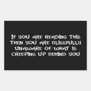 Creeping up rectangular sticker