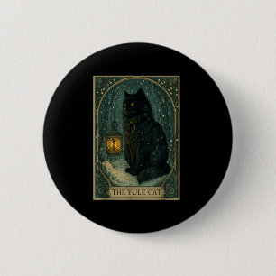 Creepmas Vintage The Yule Cat Tarot Card Dark Chri 6 Cm Round Badge
