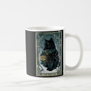 Creepmas Vintage The Yule Cat Tarot Card Dark Chri Coffee Mug