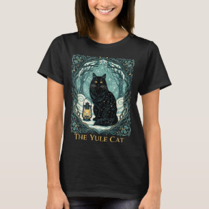 Creepmas Vintage The Yule Cat Tarot Card Dark Chri T-Shirt