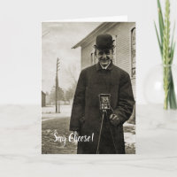 Creepy 1890's Say Cheese Camera Guy Photograph