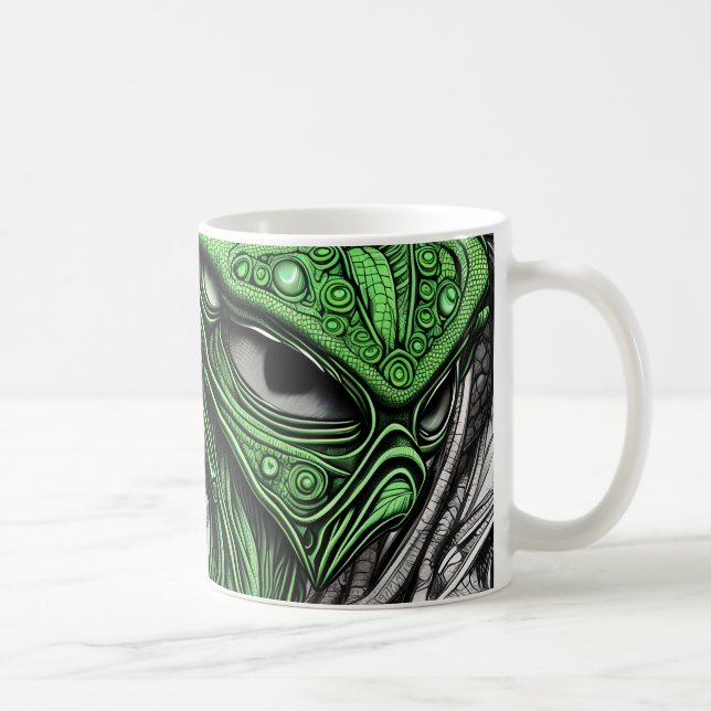 Creepy Abstract Alien Coffee Mug (Right)