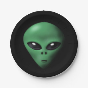 Creepy Alien Paper Plate