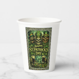 Creepy and Dark St.Patrick's Day design Paper Cups
