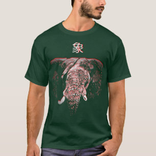 Creepy ArtworkJapanese Dangerous Wild Elephant Ani T-Shirt