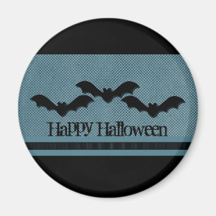 Creepy Bats Halloween Magnet, Dark Blue Magnet