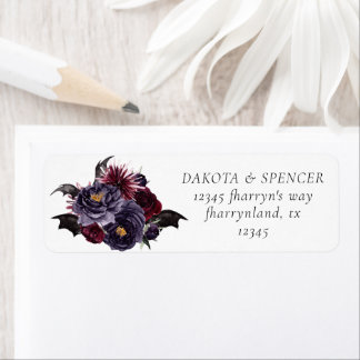 Creepy Beautiful | Dark Floral and Bats Address