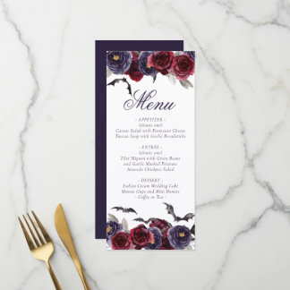 Creepy Beautiful | Dark Gothic Roses with Bats Menu
