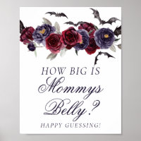 Creepy Beautiful | Gothic Floral Bats Mommys Belly