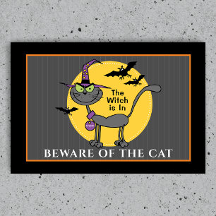 Creepy Bewitching Cat Halloween Doormat