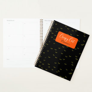 Creepy Black Cat Halloween Planner