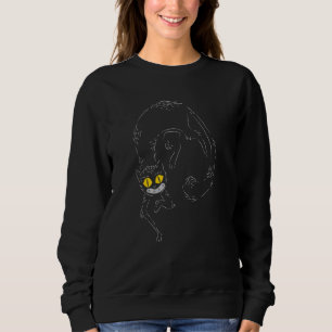 Creepy Black Cat Owner Keeper Whisperer Horror Sweatshirt