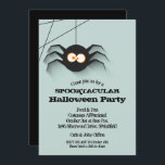 Creepy Black Spider Halloween Party Invitations<br><div class="desc">A creepy black spider hanging from his web,  these invitations are fun for Halloween costume party invitations,  kid's birthday party invitations,  adult Halloween costume party invitations,  just change the wording to fit your occasion.</div>